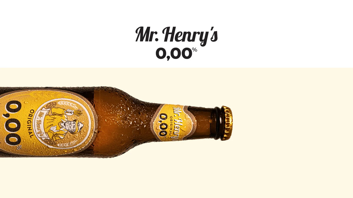 Mr. Henry's alcoholvrij bier – mobiele homepage banner